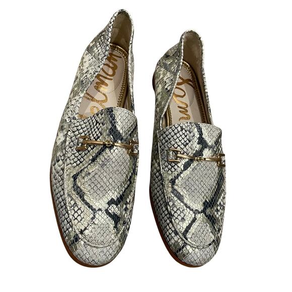 Sam Edelman Womens Snake Print Loafers 8.5M Comfort Shoes Luxury Designer - Picture 5 of 8